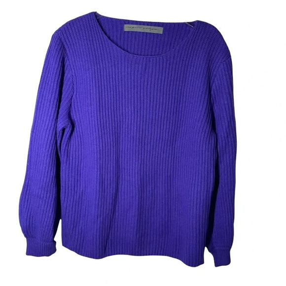 Raquel Allegra 100% cashmere ribbed sweater purple size 1 US size Small - Picture 1 of 8
